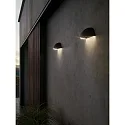 Luminaire mural d'extérieur ARCUS SMART IP54, blanc opale, noir mat gradable