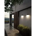 Luminaire mural d'extérieur ARCUS SMART IP54, blanc opale, noir mat gradable