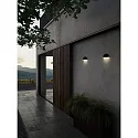 Luminaire mural d'extérieur ARCUS SMART IP54, blanc opale, noir mat gradable