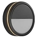Luminaire mural d'extérieur AVA SMART LIGHT rond, programmable IP54, noir mat gradable