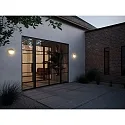 Luminaire mural d'extérieur AVA SMART LIGHT rond, programmable IP54, noir mat gradable