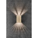Nordlux Luminaire mural d’extérieur FOLD 10 LED haut bas, angulaire, réglable, commutable IP54, scintillant, laiton 