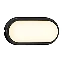 LED Outdoor Wall luminaire CUBA BRIGHT, oval, 14W, 3000K, 1600lm, IP54, white, glass opal white