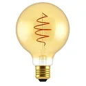 Globe de filament d'ampoule DECO G95 SPIRAL G95 clair E27 4,9W 400lm 2200K 360° CRI 80 gradable dégager, or gradable