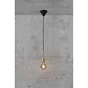 Nordlux Luminaire à suspension PACO à 1 flamme E27 IP20 mat, laiton, noir