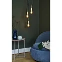 Nordlux Luminaire à suspension PACO 3 flammes E27 IP20, mat, laiton, noir 