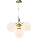 Nordlux Luminaire à suspension IVONA 4 flammes E27 IP20 mat, laiton, blanche