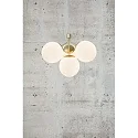 Nordlux Luminaire à suspension IVONA 4 flammes E27 IP20 mat, laiton, blanche