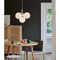 Nordlux Luminaire à suspension IVONA 4 flammes E27 IP20 mat, laiton, blanche