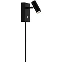 Nordlux Luminaire mural OMARI IP20, mat, noir gradable