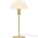 Lampe de table ELLEN semi-circulaire, avec interrupteur, avec douille E14 IP20, laiton brossé 