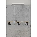 Luminaire à suspension THEO 3 flammes GU10 IP20, mat, noir 