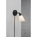 Luminaire mural MOLLI E14 IP20, mat, noir 