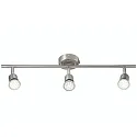 Luminaire de plafond AVENUE LED 3 flammes GU10 IP20, acier brossé