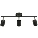 Luminaire de plafond EXPLORE 3 flammes GU10 IP20, noir