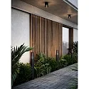 bollard lamp ALUDRA 95 E27 IP44, seaside black dimmable