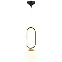 Luminaire à suspension SHAPES 27 E27 IP20 scintillant, laiton, noir