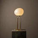design for the people by Nordlux Lampe de table SHAPES E27 IP20 scintillant, laiton, noir