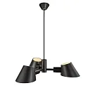 Luminaire à suspension STAY 3 flammes E27 IP20, mat, noir 