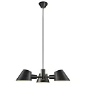 Luminaire à suspension STAY 3 flammes E27 IP20, mat, noir 