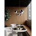 Luminaire à suspension STAY 3 flammes E27 IP20, mat, noir 