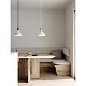 design for the people by Nordlux Luminaire à suspension NORI 27 E27 IP20, scintillant, noir , blanche gradable