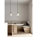 design for the people by Nordlux Luminaire à suspension NORI 27 E27 IP20, scintillant, noir , blanche gradable