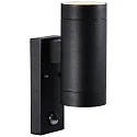 Outdoor Wall luminaire TIN MAXI, double, with sensor, GU10, IP54, black