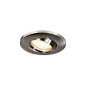 Nordlux Lumière encastrée UMBERTO GU10 IP44, nickel gradable 7,5W