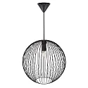 Luminaire à suspension BERONI 45 rond E27 IP20, noir gradable