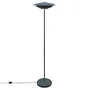 Lampadaire BRETAGNE G9 IP20, gris, laiton brossé 