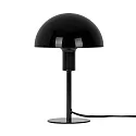 Lampe de table ELLEN MINI semi-circulaire, avec interrupteur, avec douille E14 IP20, noir brillant 