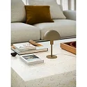 Nordlux Lampe de table ELLEN MINI semi-circulaire, avec interrupteur, avec douille E14 IP20, brun clair, mat 
