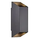 outdoor wall luminaire NICO SQUARE 22 up / down, square GU10 IP54, black dimmable