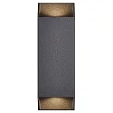 Luminaire mural d’extérieur NICO SQUARE 22 haut bas, angulaire GU10 IP54, noir gradable