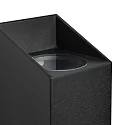 Luminaire mural d’extérieur NICO SQUARE 22 haut bas, angulaire GU10 IP54, noir gradable