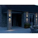Nordlux outdoor wall luminaire NICO ROUND 22 up / down, cylindrical GU10 IP54, black dimmable