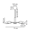 design for the people by Nordlux Luminaire à suspension NOMI 5 flammes E14 IP20, noir mat 