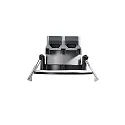 Nordlux Downlight FREMONT lot de 3 IP65, noir gradable