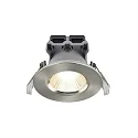 Downlight FREMONT lot de 3 IP65, acier brossé gradable