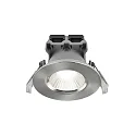 Downlight FREMONT lot de 3 IP65, acier brossé gradable