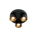 Luminaire de plafond PITCHER 3 flammes GU10 IP20, noir gradable