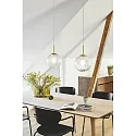 Nordlux Luminaire à suspension CHISELL 25 E27 IP20, scintillant, dégager, laiton gradable