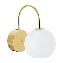 Nordlux Luminaire mural FRANCA E14 IP20, scintillant, laiton, blanche 