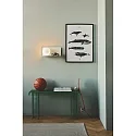 Nordlux Luminaire mural LILIBETH avec interrupteur, avec tablette, en forme de boule, avec douille E14 IP20, blanc mat 