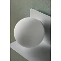 Nordlux Luminaire mural LILIBETH avec interrupteur, avec tablette, en forme de boule, avec douille E14 IP20, blanc mat 