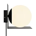 Nordlux wall luminaire LILIBETH with switch, with shelf, ball shaped, with lamp socket E14 IP20, black matt 