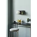 Nordlux wall luminaire LILIBETH with switch, with shelf, ball shaped, with lamp socket E14 IP20, black matt 
