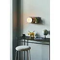 Nordlux wall luminaire LILIBETH with switch, with shelf, ball shaped, with lamp socket E14 IP20, black matt 