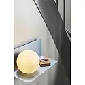 wall luminaire LILIBETH with switch, with shelf, ball shaped, with lamp socket E14 IP20, blue, mat 